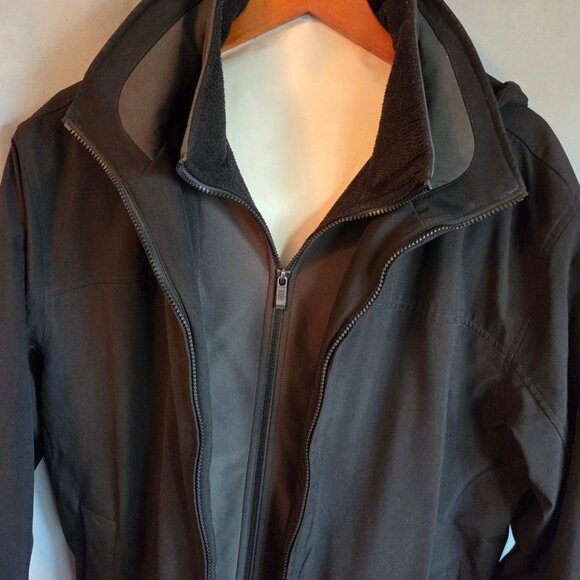 Men’s Weatherproof Coat Ultra Tech Fully Lined Detachable Hood Black Size Large - Picture 2 of 12